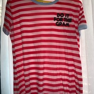 Stripped “PINK” shirt